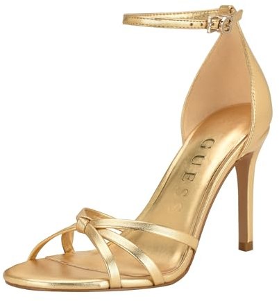GUESS Sandalo Donna Primavera con Tacco, Oro 710, 5.5 UK