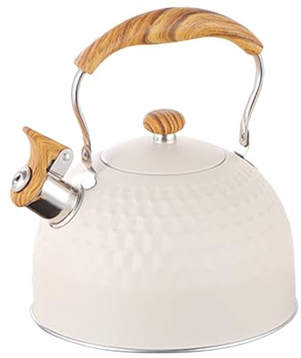 Bollitore per tè a induzione a fischio, caldaia ad acqua in acciaio inossidabile, design a riscaldamento rapido da 2,5 l, beccuccio di allarme acustico forte, per cucina, campeggio, viaggi