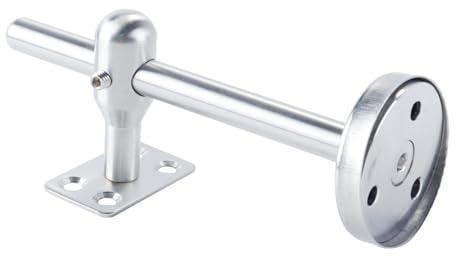 Ausi Soporte de pasamanos ajustable de acero inoxidable plateado para pared, para mayor flexibilidad en la instalación y diversas aplicaciones.