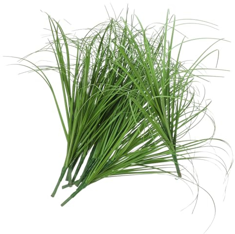 ZUNOXAZ 12piezas Unidades De Hierba Artificial Decorativa De Vegetación Falsa De Verde Clara para Exteriores Modelo Realista Resistente y Versátil para Jardín y Decoración Ambiental