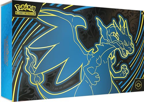 Pokémon: Colección Ultra Premium Mega Charizard X-ex del JCC Pokémon (Dos Cartas promocionales holográficas, 18 Sobres de expansión y Accesorios Premium)
