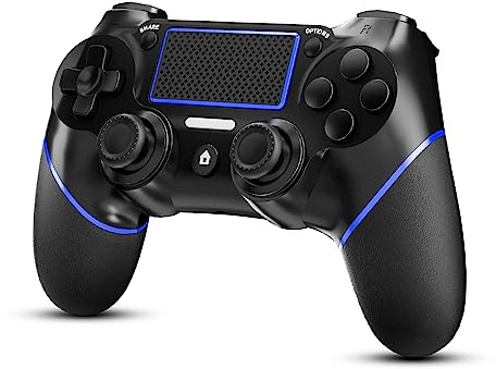 CHEREEKI Wireless Controller for PS4, Bluetooth Controller Compatible with P-4/Pro/Slim Game Controller Remote Joystick Gamepad with Double Vibration, Touchpad, Audio Jack, Six-axis Senso, Screenshot