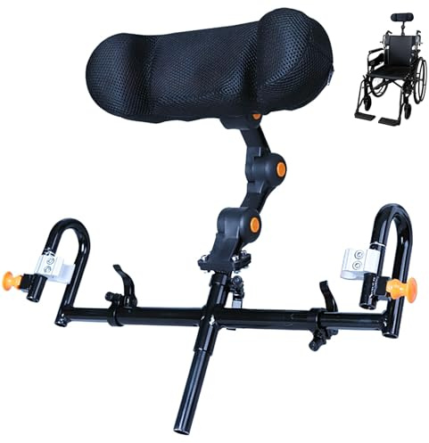 Ayolofei Verstellbare Rollstuh Kopfstütze, Ergonomische Kopf und Rückenstütze, Verstellbare Kopfstütze und Rückenstütze für Elektrorollstühle, Senioren, Erwachsene