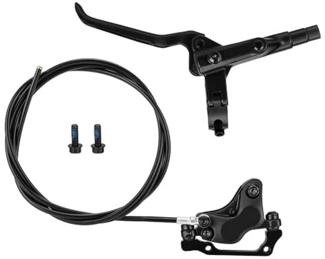 Helilyco Mountain for Bike - Set freno a disco idraulico, 4 pistoni, tubo diviso anteriore e posteriore, in lega 6061, per nero, standard per colonna A da 75 mm e per colonna B da 51 mm
