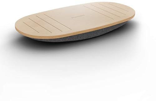 Ergotopia Corely Balance Board Schreibtisch aus Holz - Wackelbrett für dynamisches Stehen am Stehschreibtisch Zubehör & Ergonomie Home Office - Balanceboard Büro rutschfest & bis 120 kg belastbar