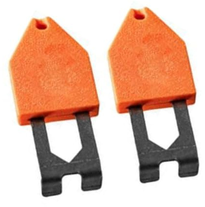 YWBL-WH 2 Ganchos de Anclaje para Cuerda de Carpintería, Gancho de Extremo de Línea de Tiza de Hierro con Pasador de Acero, Fijación Rápida con una Sola Mano, Diseño Compacto para Anclaje de Madera y
