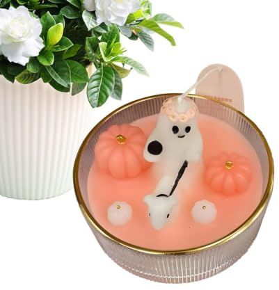 Candela de Halloween Fantasma Halloween Gótico Rosa Fantasma Cupcandle