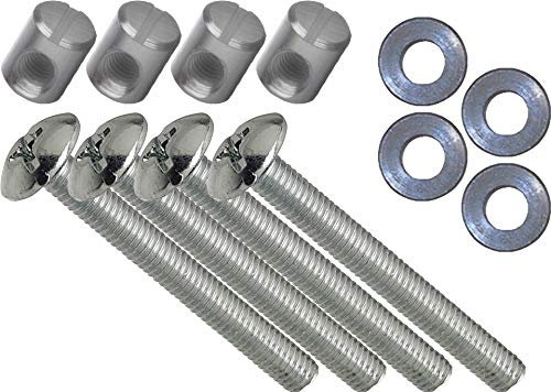 SECOTEC Verbindungs-Schraube mit Bolzen M6 x 100 mm, hochwertige Schraube mit hoher Verbindung- und Zugkraft, 4 Stück