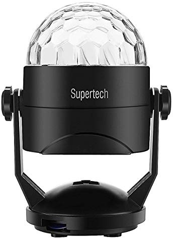 Disco Party Lights,Supertech 7 Color Change Usb Stage Lighs Light Show Black