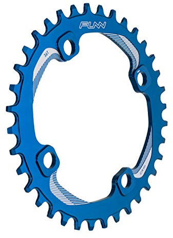 Funn Solo Narrow Wide Chainring for 9 10 11 12 Speed Chain, Fits 104mm BCD Interface Crankset, Single Speed Bike Chain Ring for MTB, BMX Bike, Gravel Bike and Road Bike (36T, Blue)