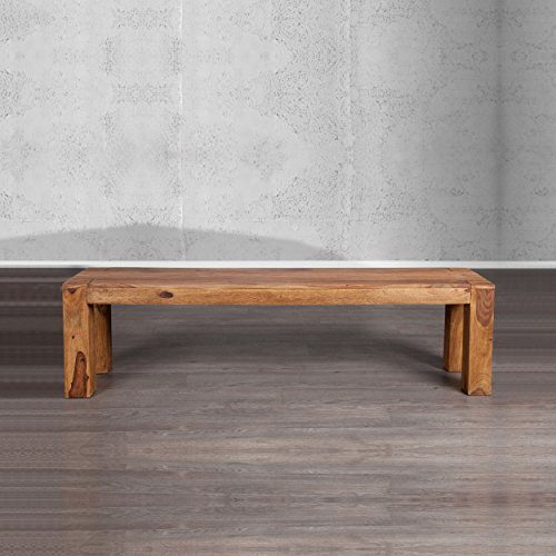 cagü - SITZBANK [Salem] aus SHEESHAM MASSIV Holz GEWACHST 140cm, NEU!