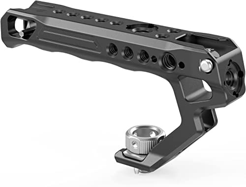 SMALLRIG Top Handle Ergonomischer Griff mit Positionierungslöchern für AR RI, Anti-Off-Designed Cold Shoe Adapter - 2165C