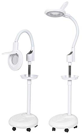 Pixier Lámpara De Tatuaje Led Lámpara De Belleza Luz Fría 16X Lupa Lámpara De Pie Ceja Clavo Lámpara Puede Levantarse Con Bandeja De Almacenamiento Brillo Ajustable Base Establ