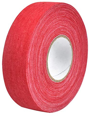 Skyzone Nastro per Bastoncini da Hockey, Nastro Antiscivolo per Impugnatura per Hockey su Ghiaccio Sportivo per Impugnatura da Badminton, Asta da Golf, Racchetta da Tennis 2,5 cm * 25 m,Rosso