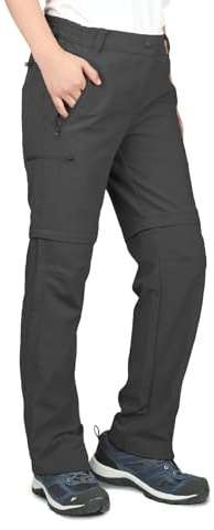 33,000ft Women's Convertible Zip Off Hiking Trousers with UV Protection Multiple Pockets Ladies Stretch Cargo Pants for Trekking, Camping, Walking