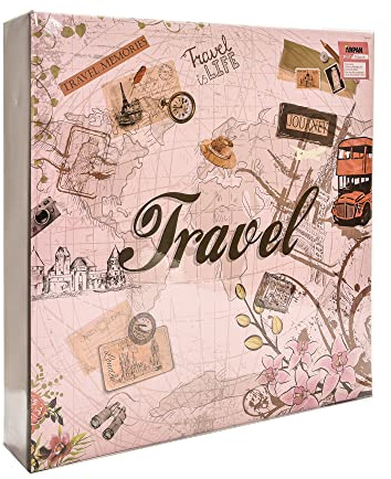 Arpan Extra-Large 3-Ring Binder Self Adhesive Photo Album 20/Sheets 40/Sides (Travel Life)