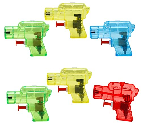 Wasserpistolen Set, Mini Wasserpistolen für Kinder, Wasserpistole Spielzeug für Kinder, Mini Wasserpistolen Großer Reichweite, Transparente Wasserpistolen für Sommerspielzeug (4 Farben)
