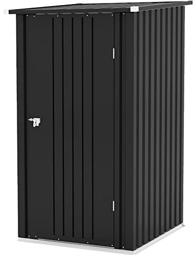 Patiowell 3 x 3 FT Outdoor Storage Shed, Black