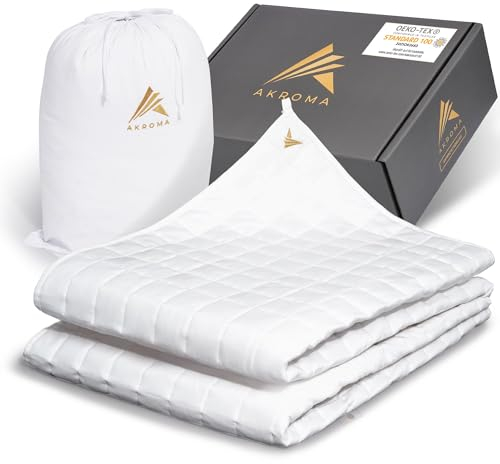 Akroma Premium Gewichtsdecke 135x200cm 6KG – Anti Stress Therapiedecke - Schwere Bettdecke zum Besser schlafen – Entspannungsdecke gegen Schlafstörung - 100% Baumwolle (OekoTex) - Weighted Blanket