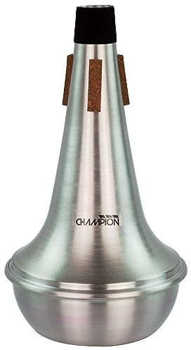 Champion Premium Trombone Straight Mute | Premium Aluminium Mute with Cork Surround & Protective Felt B &