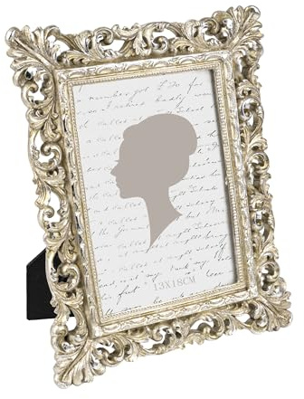 Vintage Picture Frame 5x7 Inch, Large Antique Photo Frames, Tabletop Wall Hanging, Gold
