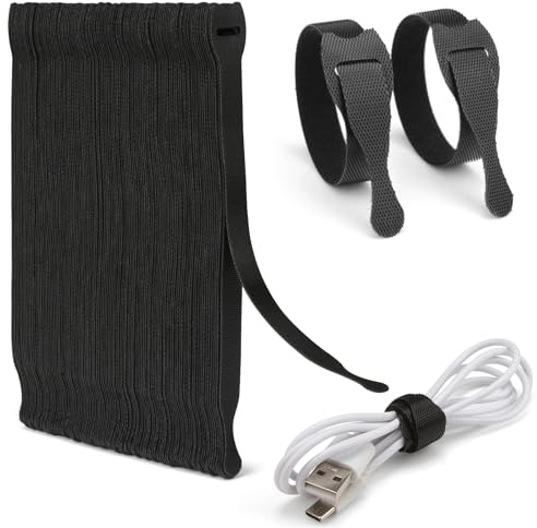 Zivacate Lot de 120 Serre Câble Réutilisables en Nylon, [200 MM x 12 MM] Attaches de Câble Réglables à Crochet et Boucle, Gestion des Câbles pour Bureau, Maison, Jardin et autres
