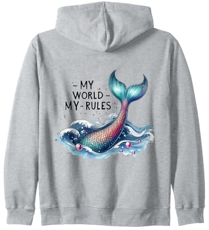 Meerjungfrau Ocean Splash Regenbogen Schwanz Meer Meerjungfrauen Flosse Kapuzenjacke