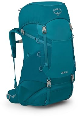 Osprey Ace Trekkingrucksack für Kinder, 38L, Blue Spikemoss/Deep Peyto