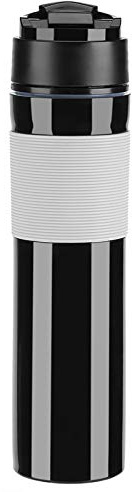 Lybunair 350ml taza de prensa de café portátil té cafetera vaso taza de agua para viajar (Negro)