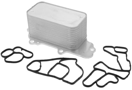Partuto Motorölkühler Nr. 68148342AA - Getriebekühler - für Jeep Grand Cherokee 2011-2019 aus Aluminiumlegierung Silberton mit O-Ringen Dichtung - 1 Stk
