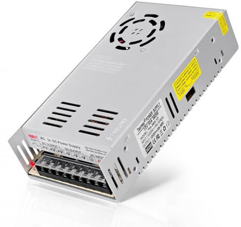 Taormey 12V 30A 360W Switching Power Supply, AC 110V/220V to DC 12V 30A Converter Universal Regulated Transformer Driver Adapter for LED Strips, CCTV Camera, 3D Printer, Industrial Equipment, Radio