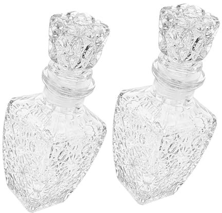 Cabilock 2piezas Botella De Vino De Transparente Gruesa De Vidrio Para Vino Licor Botella De Licor De Vidrio Para Fiestas Banquetes Agua