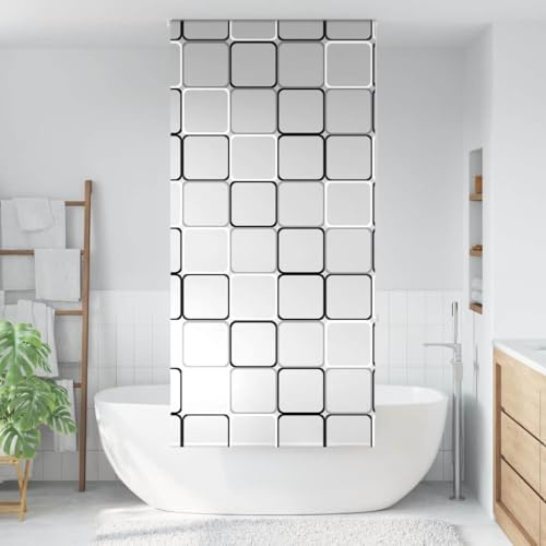 LAPOOH Duschrollo 90x240 cm Stoffbreite 86 cm, Spritzschutz Für Badewanne, Duschvorhang Badewanne, Badewanne Vorhang, Duschvorhang Rollo - 4014923