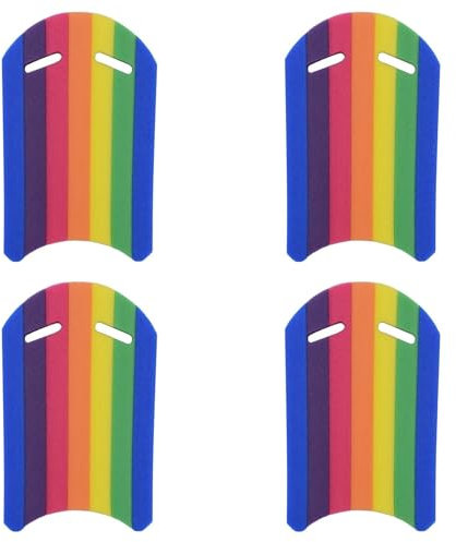 Qupdjxukis 4X Kinder Erwachsene Rainbow Swimming Kickboard Foam Float Kick Board Pool Trainingshilfe Float Hand Foam Board Tool
