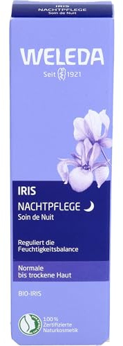 WELEDA Iris Nachtpflege reguliert die Feuchtigkeitsbalance von normaler bis trockener Haut, 30 ml Creme