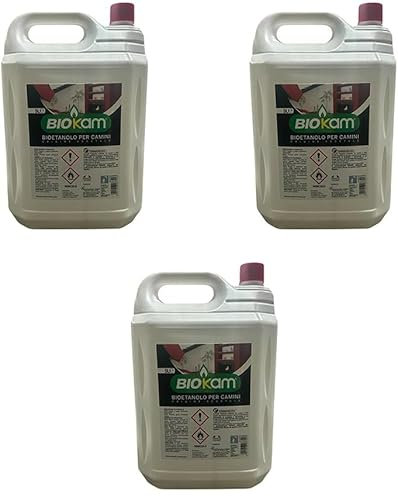AERREGI 3X5LT BIOETANOLO COMBUSTIBILE Liquido Ecologico Naturale INODORE Camino