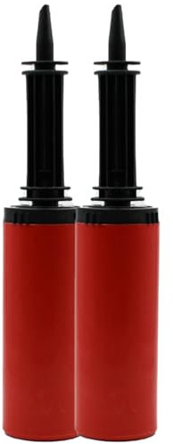 2-pack ballongpump, handpump, ballongpump, handpump, lämplig för ballonger (2, röd)