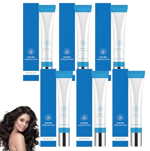 Scalphy Serum für Haarwachstum, kühlendes Haarserum, hält die Kopfhaut sauber und fettfrei, verbessert den Glanz, kühlend & erfrischend, beruhigend & stärkend (6pcs)
