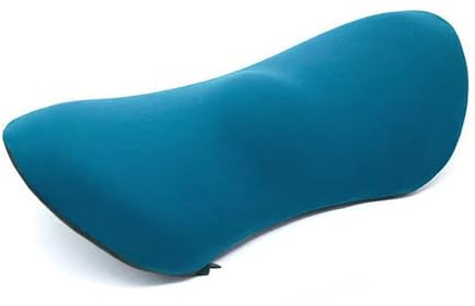 Edumov Lendenwirbelkissen, Ergonomisches Rückenkissen, Memory Foam Lendenkissen Auto, Komfort Rückenstützkissen zur Druckentlastung, Rückenpolster für Bett/Stuhl/Autositz/Bürostuhl (Blau B)