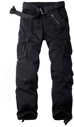 pluvialix Damen Hosen Cargohose Winter Warm Baumwolle Wanderhose Multi Taschen Outdoorhose Workwear Reißverschluss Armee Militär Relaxed-Fit Trekkinghose