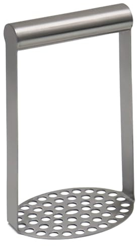 Stainless Steel Potato Masher, Heavy-Duty Mashing Tool, Ergonomic Kitchen Utensil for Smooth Blending, Sturdy Food Prep Accessory, Made of Stainless Steel Material, 4.33x3.39x7.09in