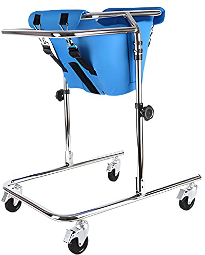 Andador Infantil Resistente para rehabilitación, Entrenamiento de extremidades Inferiores y Equilibrio, Andador Plegable para Uso doméstico y Exterior (Color: Azul, Talla: S)