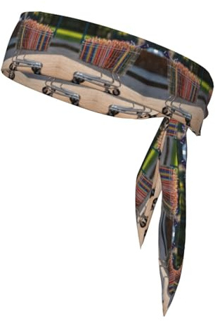 WZYWHJ Colored Pencils in a Trolley Printing Headbands,Sports Head Tie,Headband for Men and Women,Hair Band for Running Workout Football