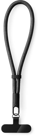 YAOYYG Cordón De Muñeca Para Teléfono, Cadena Para Teléfono Móvil Corta, Correa De Mano Ajustable, Correa Antirrobo Para Mujeres Y Hombres, Compatible Con Cualquier Funda De Teléfono (Negro)