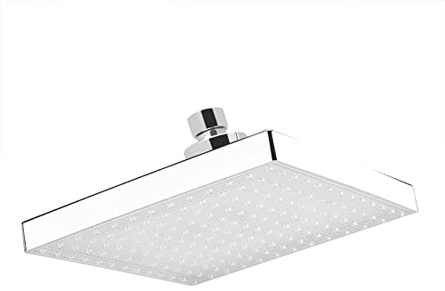 LED-Regenduschkopf in 7 Farben, 20,3 cm, Chrom, quadratisch, mit farbwechselnden Lichtern für Zuhause, Spa, modernes Badezimmer-Upgrade