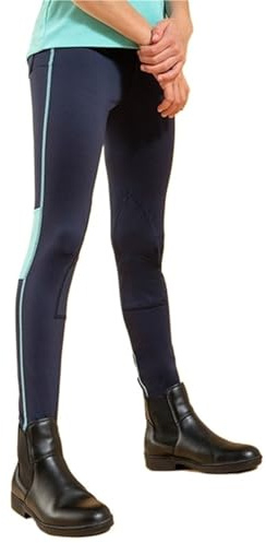 YGMNQAL Ridleggings Ridbyxor för barn ridning stretch tights hästbyxor utrustning, BLÅ, 120