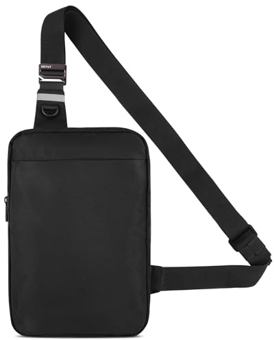 HOTUT Axelväska för män kvinnor med RFID-ficka, stöldskyddssele bröst crossbody-väska, axel/bröstväska, lämplig för utomhussport och vandring, Stor