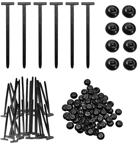 100 bridas universales para cables con hebilla, color negro, autoblocantes, multiusos, plástico de nailon, para reparación de coches, hogar, reparación y maquinaria, fijación rápida