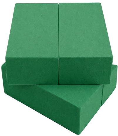 WENXINWIN 4 Stück Steckschaum für Blumen, Blumensteckschaum 23x11x7 cm | Robuster Steckschaum für Blumen, saugstark & zuschneidbar ohne Abbröseln. Nass & trocken, stabiler Halt für Hochzeit & Deko