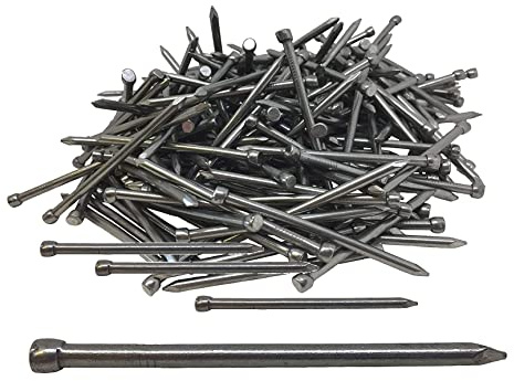 TERF® 75mm X 3.75mm Bright Finish Round Lost Head Nails 75mm (3 inch) X 3.75mm Lost Head Nails For Soft and Harboard Cabinet and Joinery Work Furniture Craft and General Purpose Use - Pack of 50